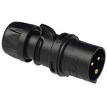 PCE Midnight Series Black Commando Plug 32A 2P+E 240V IP44 023-6x