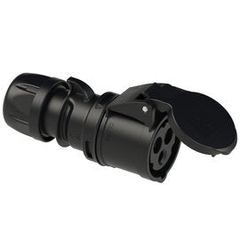 PCE Midnight Series Black Commando Socket 32A 2P+E 240V IP44 223-6x ...
